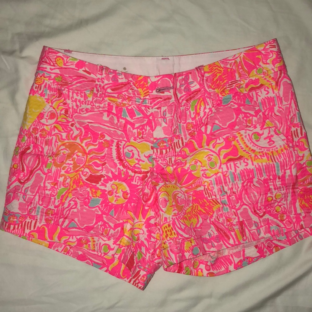 LILLY PULITZER PINK PATTERNED SHORTS